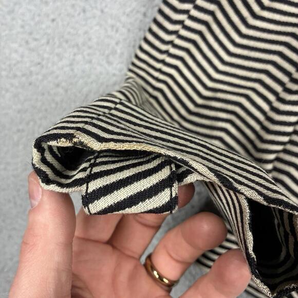 Vintage Emporio Armani Wool Blazer Women’s 6 Black White Striped Jacket Italy - Picture 5 of 8